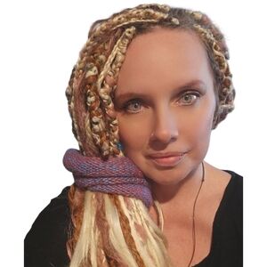 4/$15 Doll Knit Dreadloc Hair Tie Lightweight Ponytail Hair Accessories Dreads